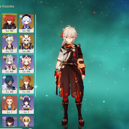 90LVL⭐Qiqi(C1)🔥Diluc(C1)⭐Kaedehara Kazuha🔥Arataki Itto⭐Tartaglia🔥Jean⭐Aloy💜EU💜Wolf's Gravestone  |5 stars*  Weapons💜31 CHARACTERS💜AR. 55💜138 PRIMOGEM 0
